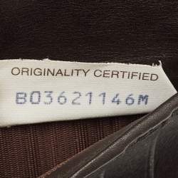 Pre Owned Bottega Veneta Dark Brown Intrecciato Leather Card Case