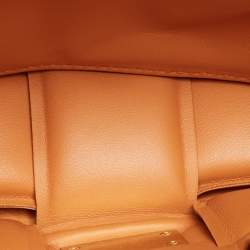 Pre Owned Bottega Veneta Brown Intreccio Leather Padded Cassette Chain Bag