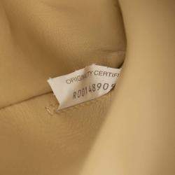 Pre Owned Bottega Veneta Beige Brown Nappa Intrecciato Trio Pouch On Strap