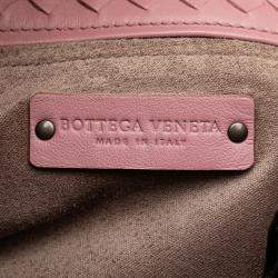 Pre Owned Bottega Veneta Pink Medium Nappa Intrecciato Cesta Tote