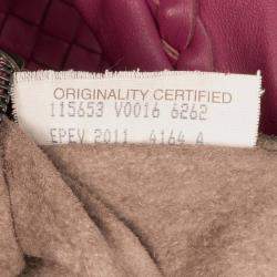 Pre Owned Bottega Veneta Pink Small Nappa Intrecciato Veneta Hobo