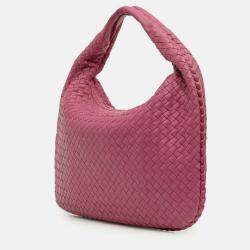 Pre Owned Bottega Veneta Pink Small Nappa Intrecciato Veneta Hobo