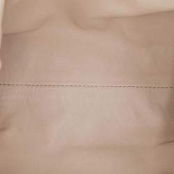 Pre Owned Bottega Veneta White Lambskin The Mini Pouch Crossbody