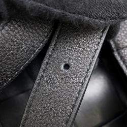 Pre Owned Bottega Veneta Cassette Shoulder Black Leather Size Mini