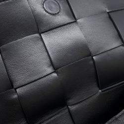 Pre Owned Bottega Veneta Cassette Shoulder Black Leather Size Mini