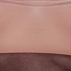 Pre Owned Bottega Veneta Pink Small Nappa Intrecciato Roma Satchel