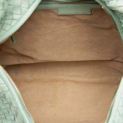 Pre Owned Bottega Veneta Green Medium Nappa Intrecciato Veneta Hobo