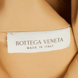 Pre Owned Bottega Veneta Beige Leather The Mini Pouch Bag