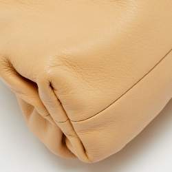 Pre Owned Bottega Veneta Beige Leather The Mini Pouch Bag