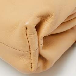 Pre Owned Bottega Veneta Beige Leather The Mini Pouch Bag