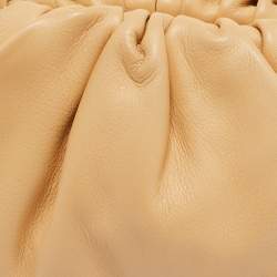 Pre Owned Bottega Veneta Beige Leather The Mini Pouch Bag