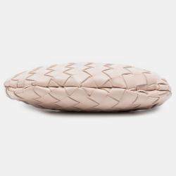Pre Owned Bottega Veneta Pink Baby Lambskin Intrecciato Sardine
