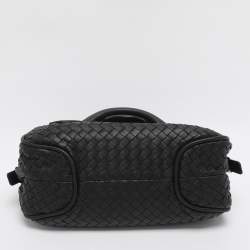 Pre Owned Bottega Veneta Rialto Black Intrecciato Leather Shoulder Bag