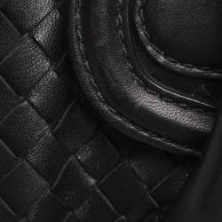 Pre Owned Bottega Veneta Rialto Black Intrecciato Leather Shoulder Bag