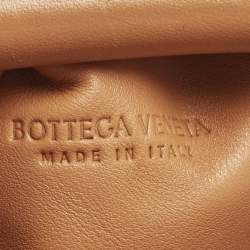 Pre Owned Bottega Veneta The Pouch Mini Brown Leather Clutch Bag