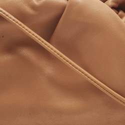 Pre Owned Bottega Veneta The Pouch Mini Brown Leather Clutch Bag