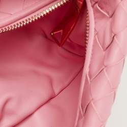 Pre Owned حقيبة بوتيغا فينيتا جودي من جلد إنتريشياتو وردي فاتح صغيرة مع عقدة