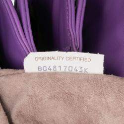 مملوكة مسبقًا Bottega Veneta Purple Leather Small Nappa Intrecciato Roma Satchel