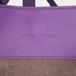مملوكة مسبقًا Bottega Veneta Purple Leather Small Nappa Intrecciato Roma Satchel