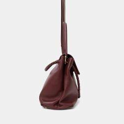 Pre Owned حقيبة بوتيغا فينيتا شياو شياو جلد عنابيه