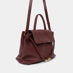 Pre Owned حقيبة بوتيغا فينيتا شياو شياو جلد عنابيه