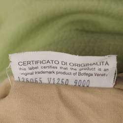 Pre Owned Bottega Veneta Green Leather Satchel
