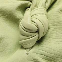 Pre Owned Bottega Veneta Green Leather Satchel