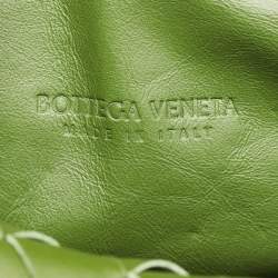 Pre Owned حقيبة هوبو بوتيغا فينيتا جودي جلد أنتريشياتو أخضر زيتوني صغيرة