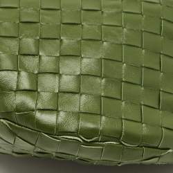 Pre Owned حقيبة هوبو بوتيغا فينيتا جودي جلد أنتريشياتو أخضر زيتوني صغيرة