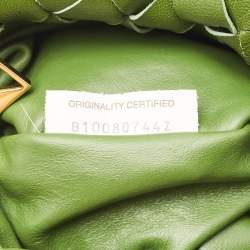Pre Owned حقيبة هوبو بوتيغا فينيتا جودي جلد أنتريشياتو أخضر زيتوني صغيرة