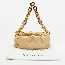 Pre Owned حقيبة بوتيغا فينيتا ذا تشين باوتش جلد بيج