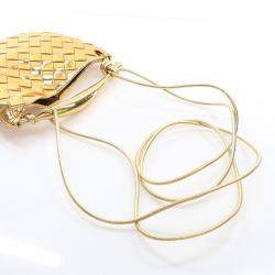 مملوكة مسبقًا حقيبة بوتيغا فينيتا السردين صغيرة ذهبية جلدية