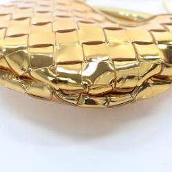 مملوكة مسبقًا حقيبة بوتيغا فينيتا السردين صغيرة ذهبية جلدية