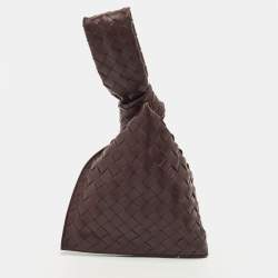 مملوكة مسبقًا Bottega Veneta BV Twist Dark Burgundy Intrecciato Leather Clutch