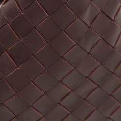 مملوكة مسبقًا Bottega Veneta BV Twist Dark Burgundy Intrecciato Leather Clutch