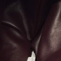 مملوكة مسبقًا Bottega Veneta BV Twist Dark Burgundy Intrecciato Leather Clutch