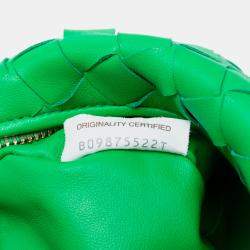 Pre Owned Bottega Veneta Green Mini Nappa Intrecciato Jodie