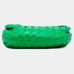 Pre Owned Bottega Veneta Green Mini Nappa Intrecciato Jodie