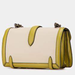 مملوكة مسبقًا حقيبة كتف بوتيغا فينيتا سيتي نوت بيكولور جلد بني أصفر