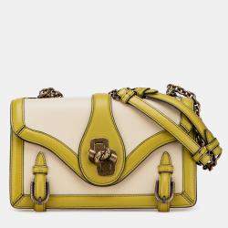 مملوكة مسبقًا حقيبة كتف بوتيغا فينيتا سيتي نوت بيكولور جلد بني أصفر