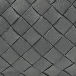 Pre Owned Bottega Veneta Jodie Mini Grey Intrecciato Leather Hobo