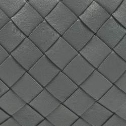 Pre Owned Bottega Veneta Jodie Mini Grey Intrecciato Leather Hobo