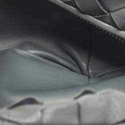 Pre Owned Bottega Veneta Jodie Mini Grey Intrecciato Leather Hobo
