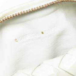 مملوكة مسبقًا حقيبة بوتيغا فينيتا جودي صغيرة بيضاء براءة اختراع نسيج انتريشياتو