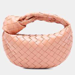Pre Owned Bottega Veneta Pink Mini Nappa Intrecciato Jodie