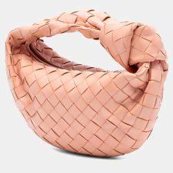 Pre Owned Bottega Veneta Pink Mini Nappa Intrecciato Jodie
