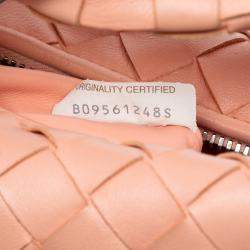 Pre Owned Bottega Veneta Pink Mini Nappa Intrecciato Jodie
