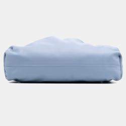 Pre Owned Bottega Veneta Blue Lambskin The Pouch