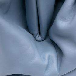 Pre Owned Bottega Veneta Blue Lambskin The Pouch