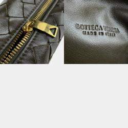 مملوكة مسبقًا Bottega Veneta Intrecciato Leather Handbag Khaki